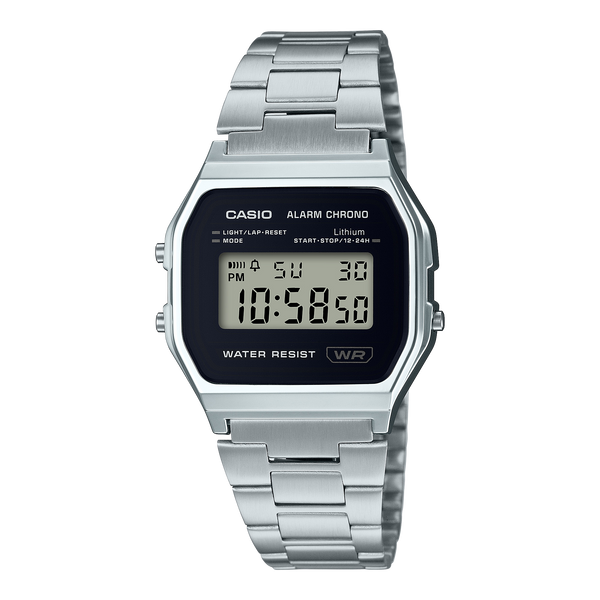 A158WEA-1 Reloj Casio Digital unisex correa de metal