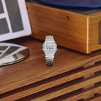 A158WEA-7 Reloj Casio Digital unisex corre de metal - Acero Inoxidable Plateado