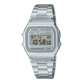 A158WEA-7 Reloj Casio Digital unisex corre de metal - Acero Inoxidable Plateado