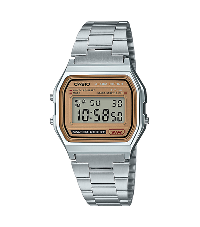 A158WEA-9 Reloj Casio Vintage unisex pulsera de metal