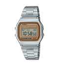 A158WEA-9 Reloj Casio unisex pulsera de metal - Acero Inoxidable Plateado