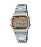 A158WEA-9 Reloj Casio unisex pulsera de metal - Acero Inoxidable Plateado
