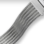 A158WEM-3 Reloj Casio unisex banda mesh - Acero Inoxidable Plateado