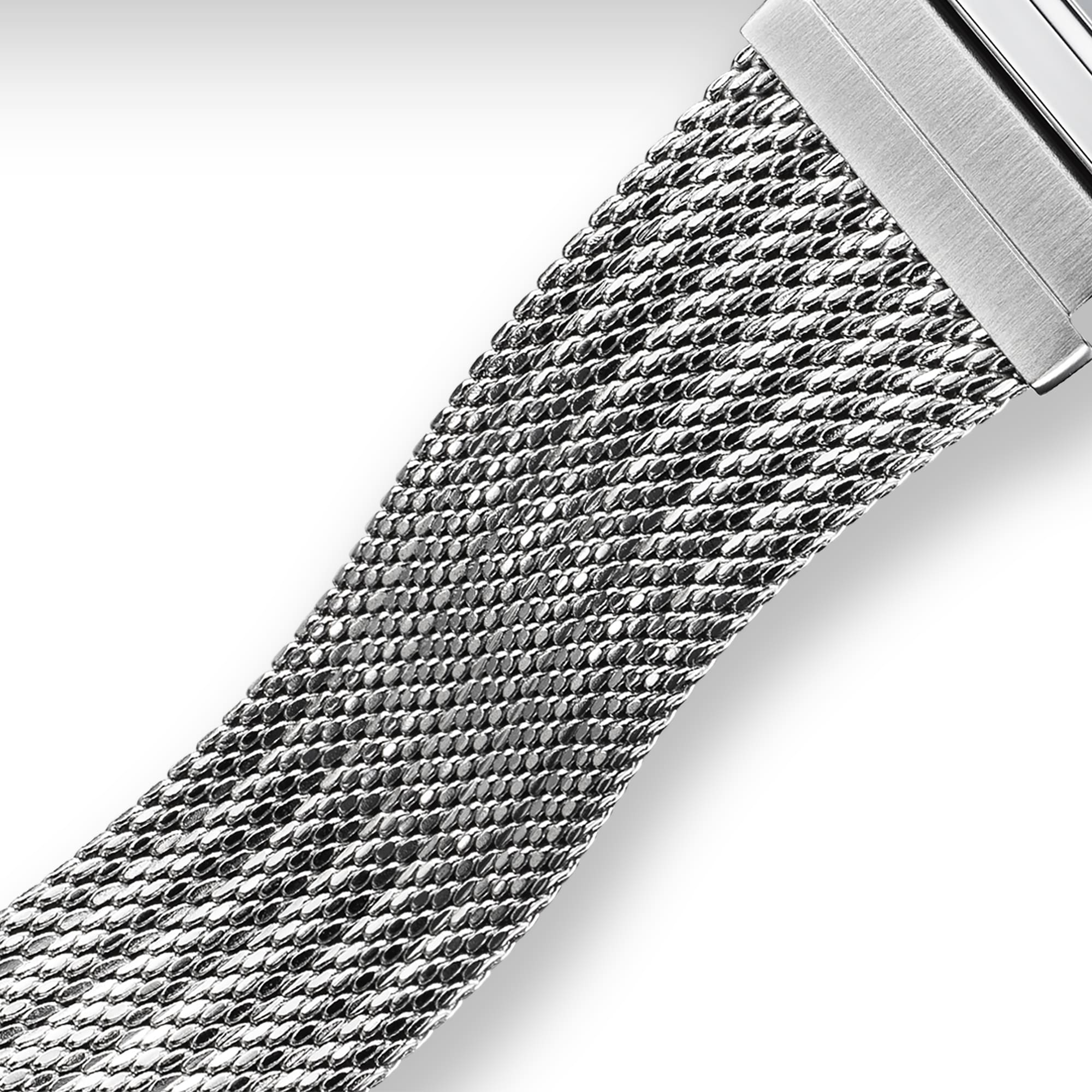 A158WEM-3 Reloj Casio unisex banda mesh - Acero Inoxidable Plateado