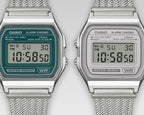 A158WEM-3 Reloj Casio unisex banda mesh - Acero Inoxidable Plateado