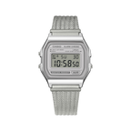 A158WEM-7 Reloj Casio unisex correa mesh - Acero Inoxidable Plateado