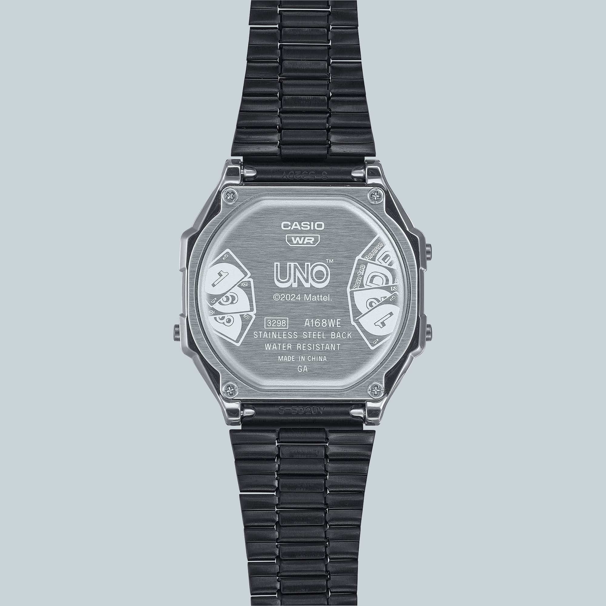 Reloj Casio Vintage UNO Unisex Correa de Acero - Detalle de esfera