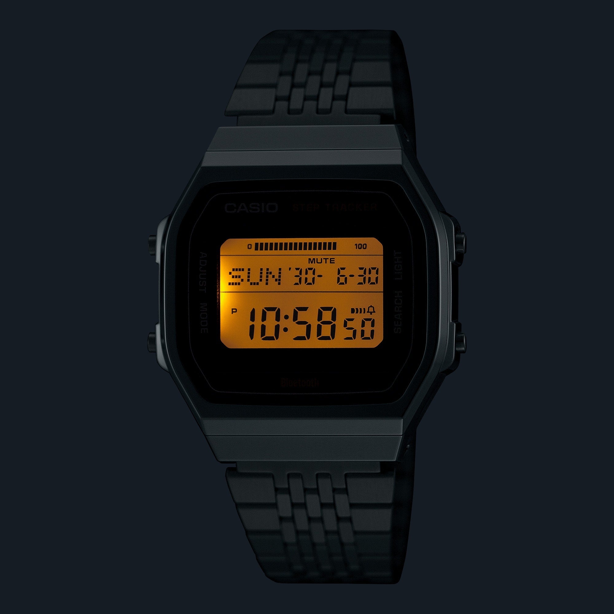 100WE Reloj Casio Vintage Unisex Correa de Acero - Vista trasera