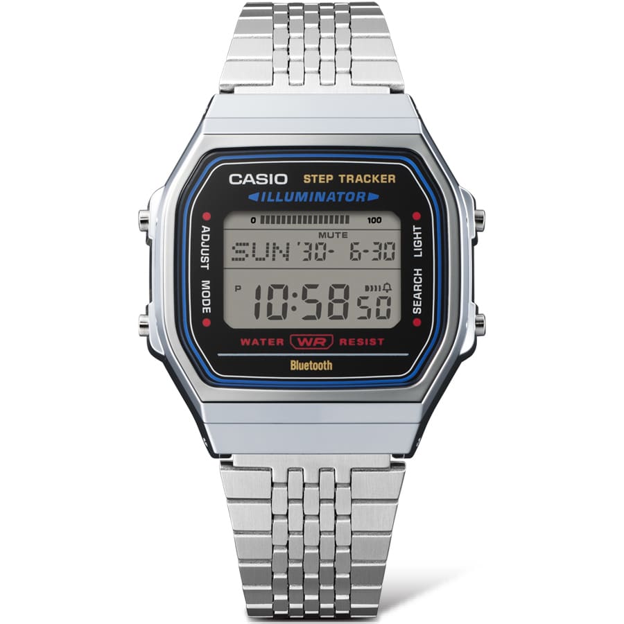 100WE Reloj Casio Vintage Unisex Correa de Acero - Detalle de esfera