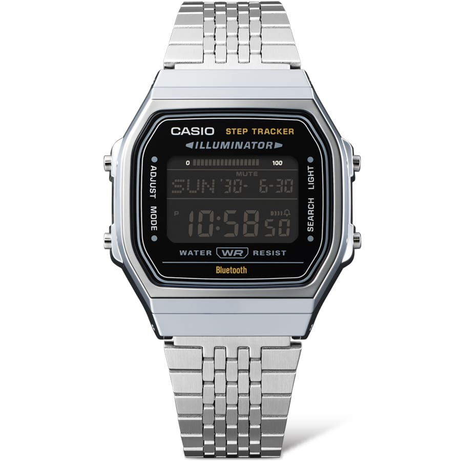 ABL-100WE-1B Casio reloj unisex con pulsera de metal con bluetooth