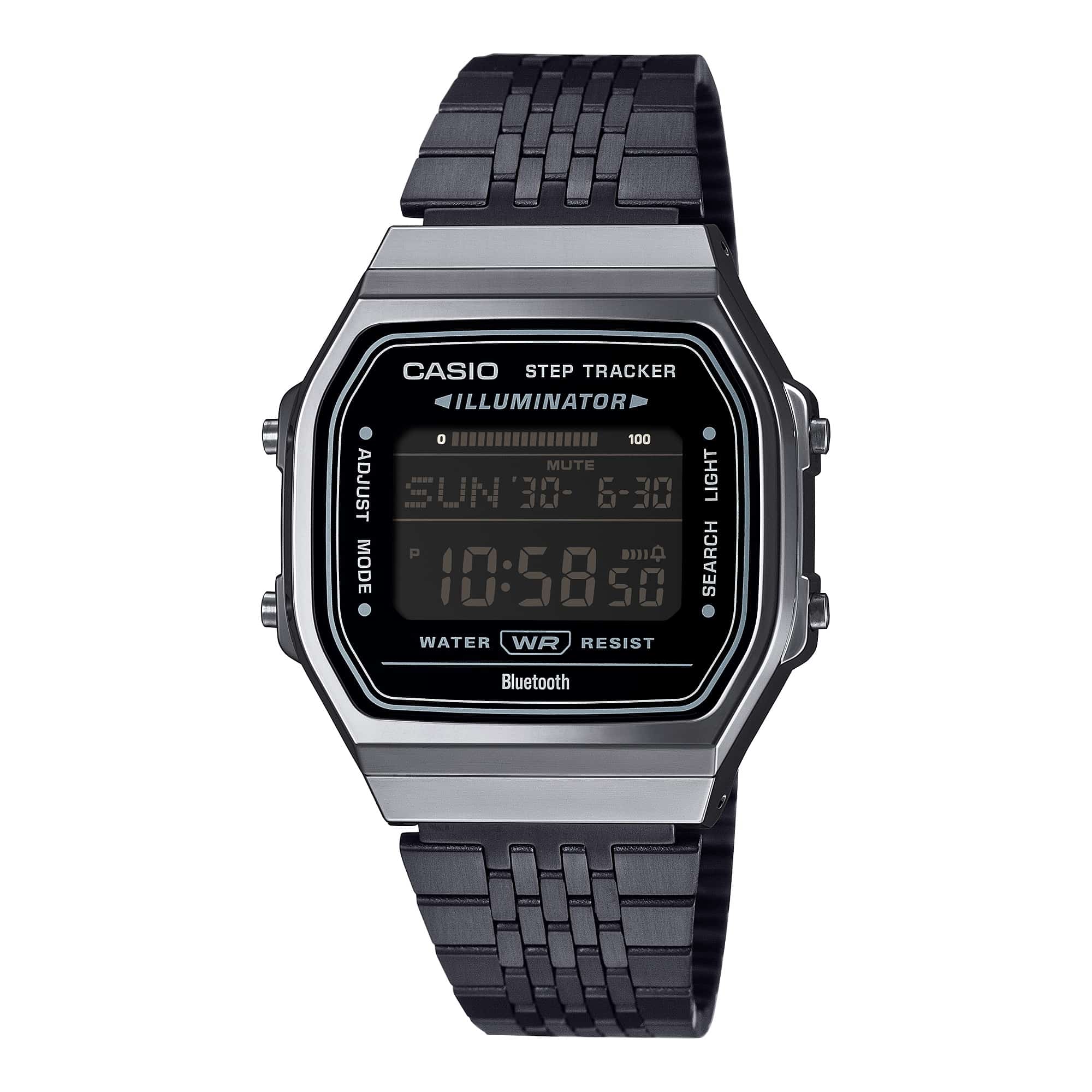 100WEGG-1B Casio Vintage con funciones Bluetooth reloj unisex pulsera de metal - Reloj original en Guatemala