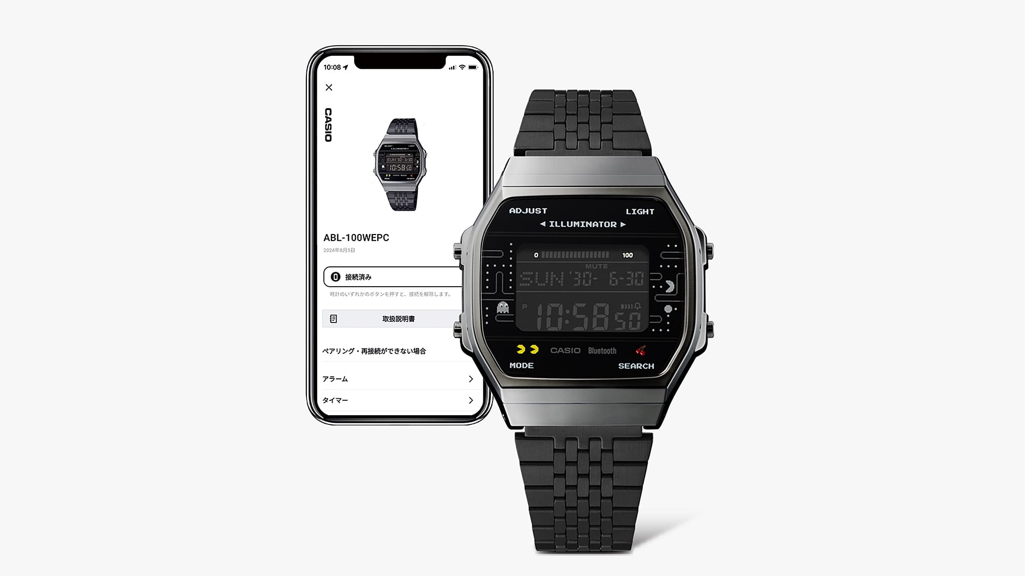 Reloj 100WEPC-1B Casio de hombre pulsera de metal Edición Pac-Man con Bluetooth - Vista 5