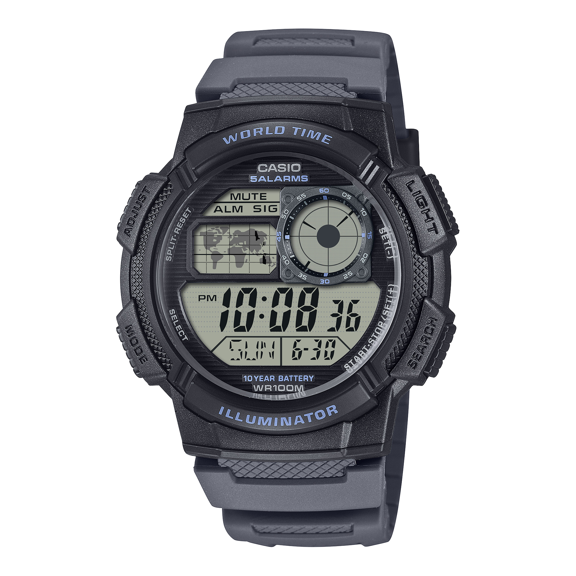 AE-1000W-8AV Reloj Casio de hombre pulsera de resina 10 años de bateria