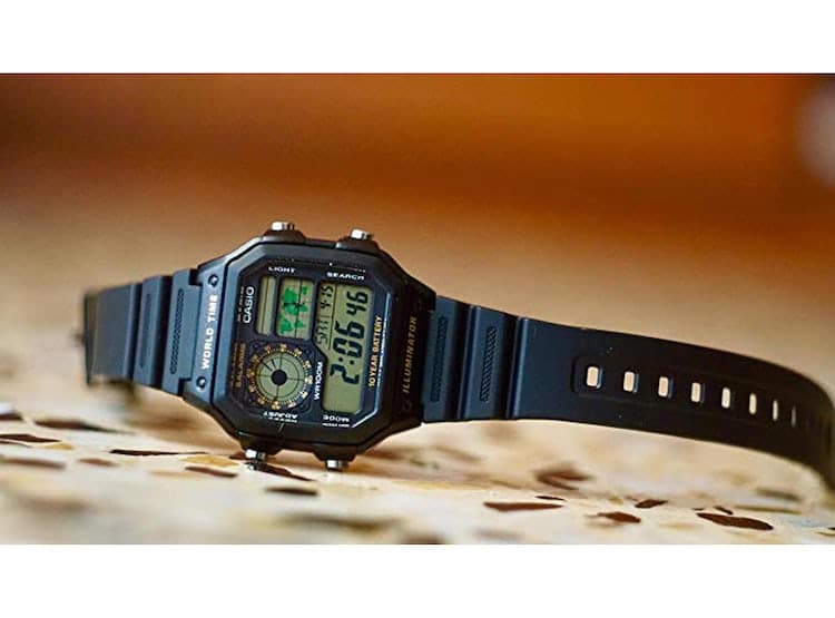 AE-1200WH Reloj Casio World Time Hombre Correa de Resina - Vista trasera