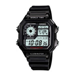 AE-1200WH Reloj Casio World Time Hombre Correa de Resina