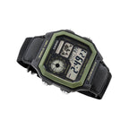 AE-1200WHB Reloj Casio World Time Hombre Correa de Cuero - Vista trasera