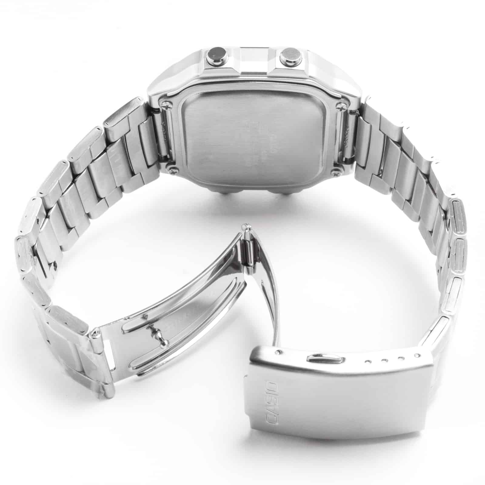 AE-1200WHD-1AV Reloj Casio para Hombre, Illuminator Hora Mundial 10 Años de Batería - Acero Inoxidable Plateado