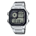 AE-1200WHD-1AV Reloj Casio para Hombre, Illuminator Hora Mundial 10 Años de Batería - Acero Inoxidable Plateado