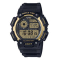 AE-1400WH Reloj Casio World Time Hombre Resina Negro Dorado - Reloj original en Guatemala
