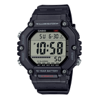 AE-1600H-1AV Reloj Casio Unisex Correa de Resina Negro - Reloj original en Guatemala