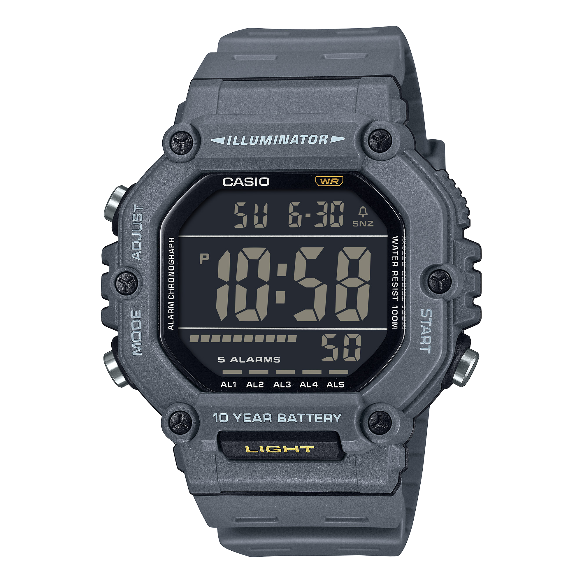 AE-1600H-8BV Reloj Casio Digital Hombre Resina Gris - Reloj original en Guatemala