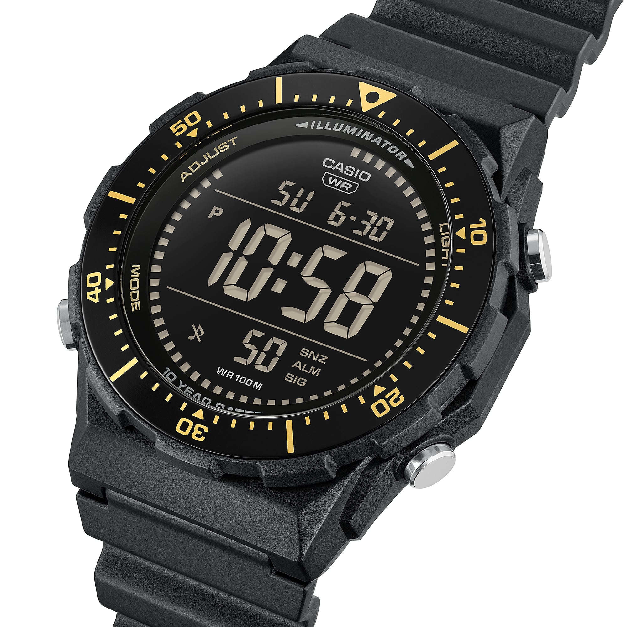 AE-1700H-1BV Reloj Casio Hombre Resina Negro y Dorado - Vista trasera