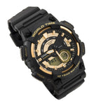110BW-9AV Reloj Casio para Hombre, Hora Mundial, Telememo 30, 10 Años de Batería - Detalle de esfera