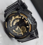 110BW-9AV Reloj Casio para Hombre, Hora Mundial, Telememo 30, 10 Años de Batería - Vista trasera