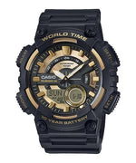 AEQ-110BW-9AV Reloj Casio para Hombre, Hora Mundial, Telememo 30, 10 Años de Batería