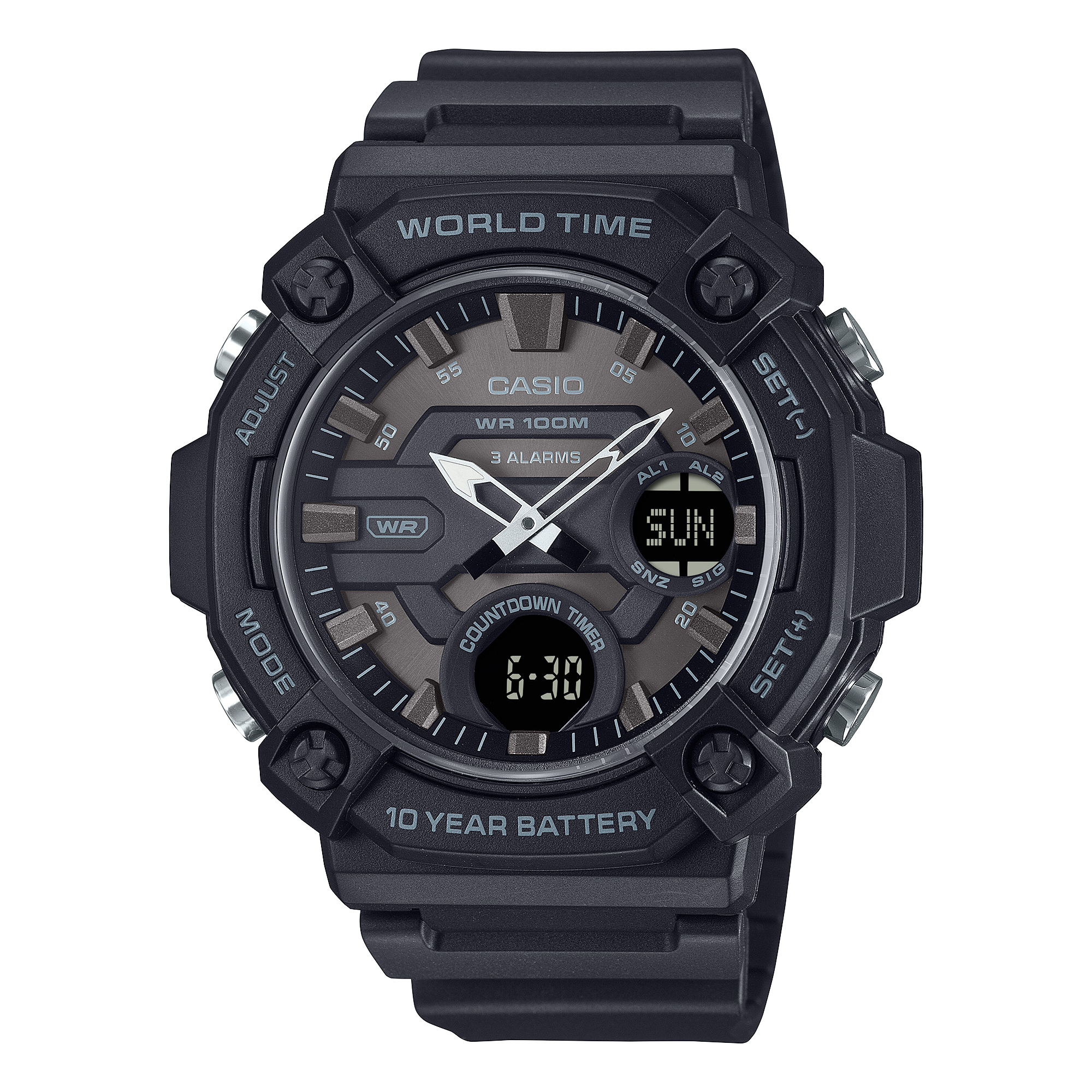 AEQ-120W-1BV Casio reloj digital correa de resina