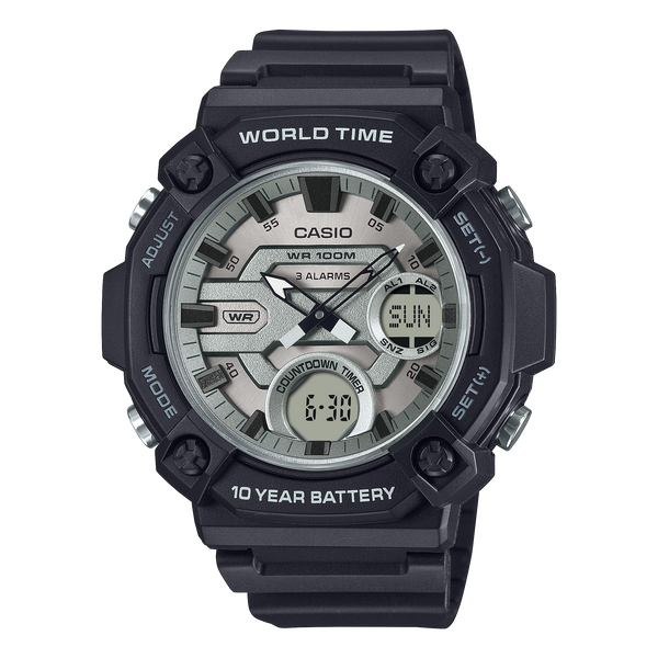 AEQ-120W-7AV Casio de hombre pulsera de resina 10 años de batería