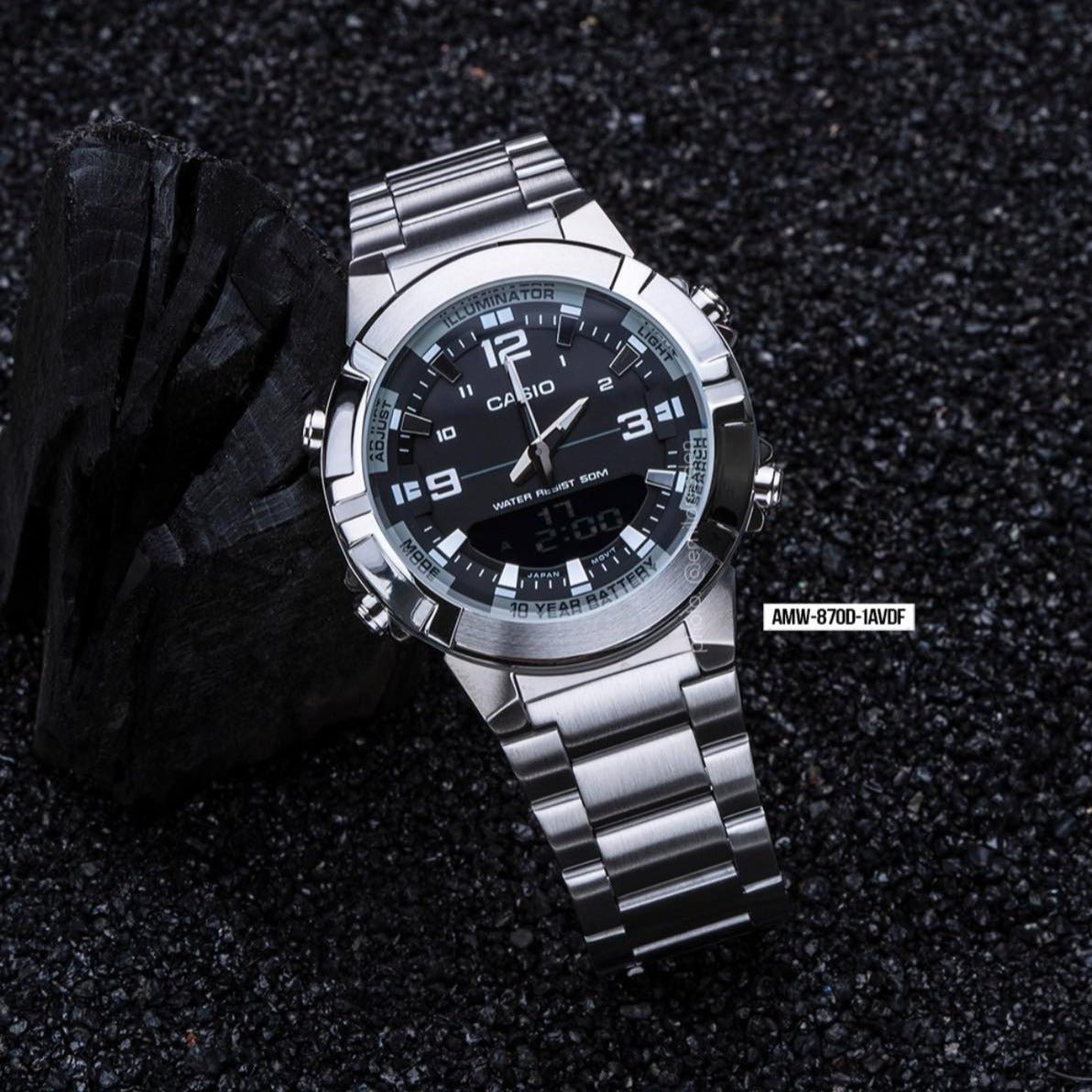 AMW-870D-1AV Reloj G-Shock Casio de caballero correa de metal