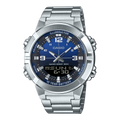 AMW-870DA-2A1V Casio Reloj doble hora pulsera de metal para hombre