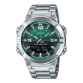 AMW-870DA-3AV Casio Reloj doble hora pulsera de metal para hombre