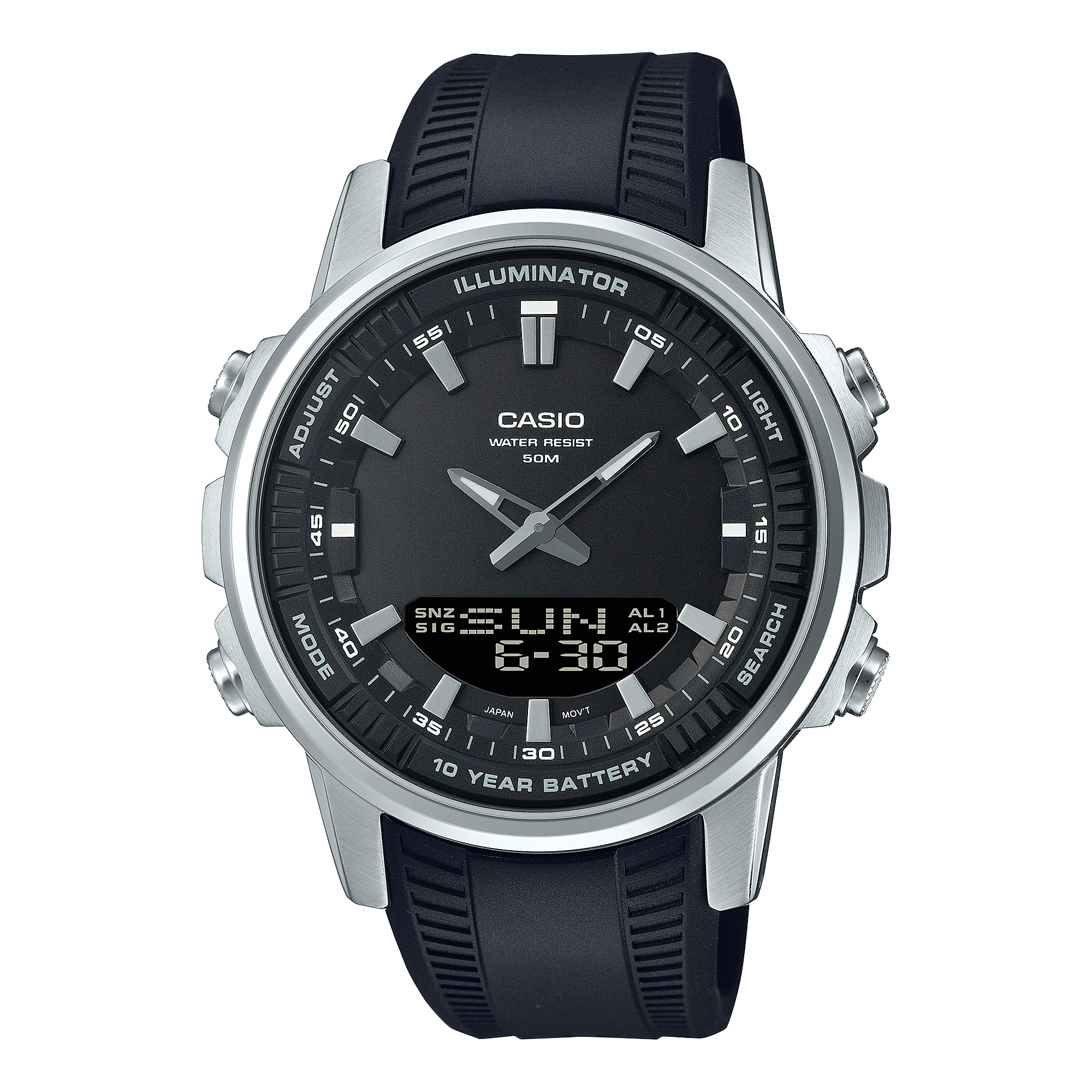 AMW-880-1AV Reloj Casio de hombre correa de silicona
