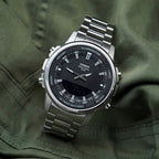 AMW-880D-1AV Reloj Casio de hombre correa de metal doble hora