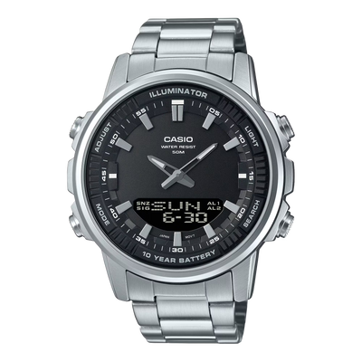 AMW-880D-1AV Reloj Casio Classic de hombre correa de metal doble hora