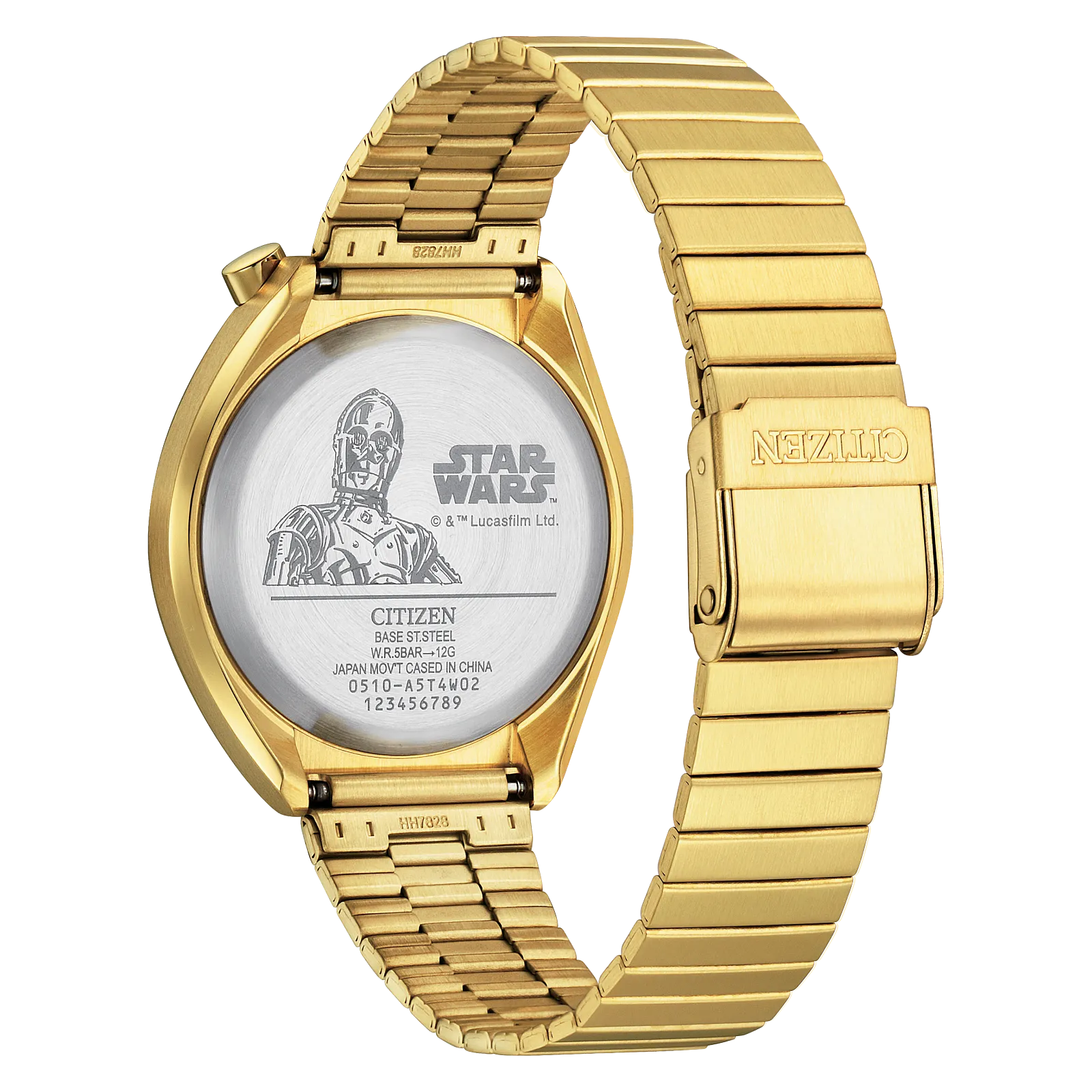 Reloj 51W Citizen Star Wars C-3PO de caballero pulsera de metal - Vista lateral