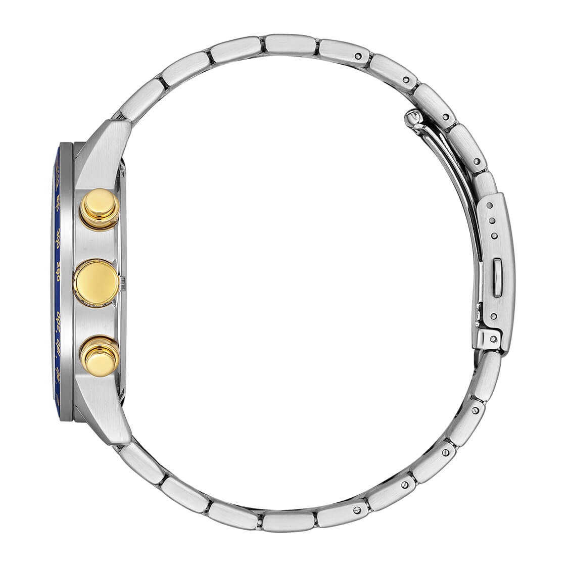 Reloj Citizen Quartz Hombre Acero Bicolor Esfera Azul - Detalle de esfera