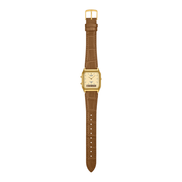 AQ-230EGL-9A Reloj Casio de hombre banda de piel - Cuero Marrón