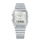 AQ-230ELT-7A Reloj Casio x Liberty unisex correa de metal doble hora