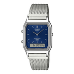 AQ-230EM Reloj Casio Vintage Unisex Acero Esfera Azul