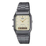 AQ-230GG Reloj Casio Vintage Unisex Correa de Acero Gris