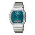 AQ-240E-3A Reloj Casio de dama pulsera de metal - Acero Inoxidable Plateado