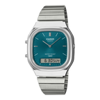 AQ-240E-3A Reloj Casio de dama pulsera de metal - Acero Inoxidable Plateado