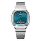 AQ-240E-3A Reloj Casio de dama pulsera de metal - Acero Inoxidable Plateado