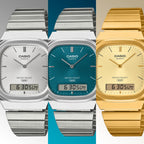 AQ-240E-3A Reloj Casio de dama pulsera de metal - Acero Inoxidable Plateado