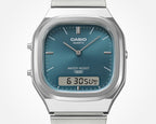 AQ-240E-3A Reloj Casio de dama pulsera de metal - Acero Inoxidable Plateado