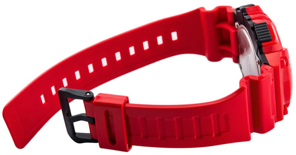 AQ-S810WC Reloj Casio Tough Solar Hombre Resina Rojo - Detalle de esfera