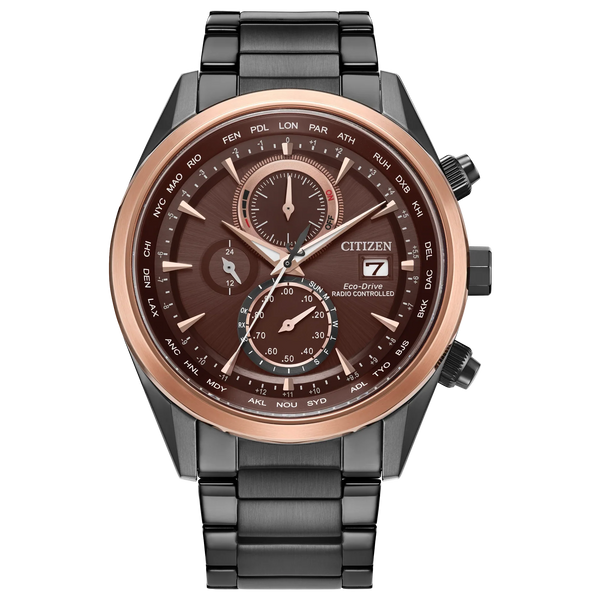 51X Reloj Citizen Eco-Drive Attesa Hombre Acero Negro Verde - Reloj original en Guatemala